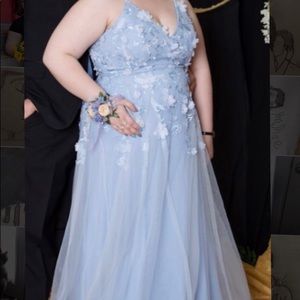 Size 15 Light Blue Prom Dress
